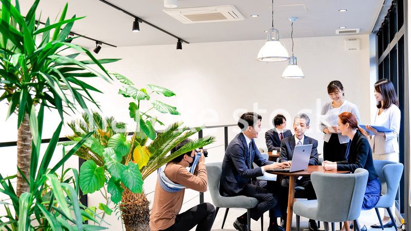 ストックフォト撮影現場