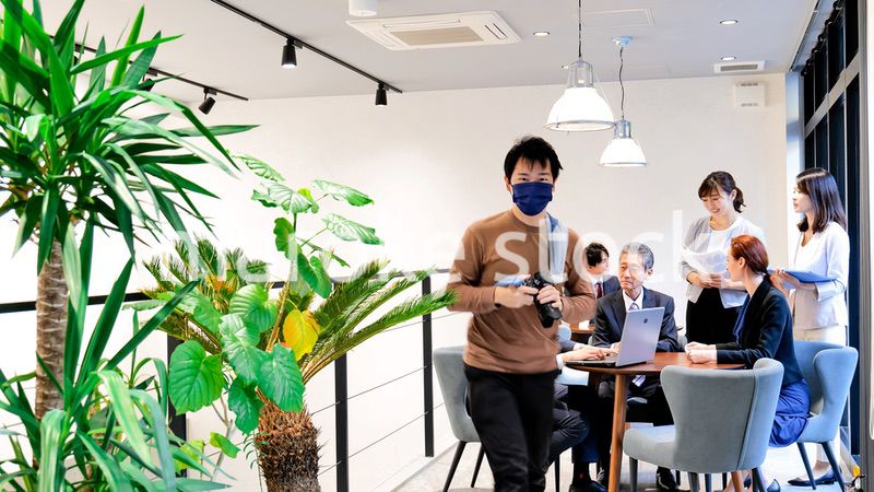 ストックフォト撮影現場