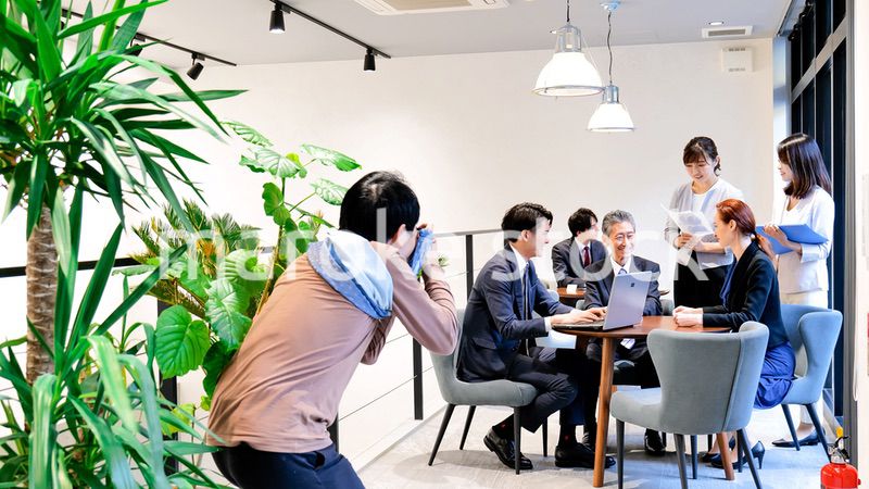 ストックフォト撮影現場