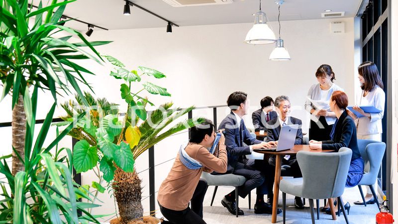 ストックフォト撮影現場