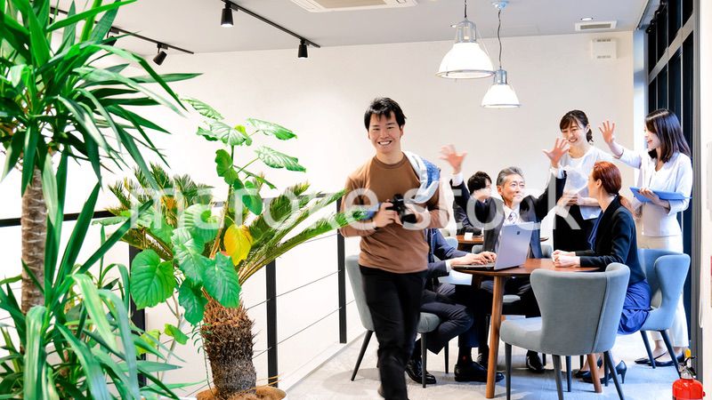 ストックフォト撮影現場