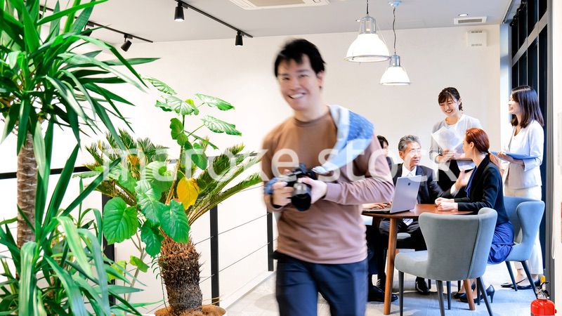 ストックフォト撮影現場