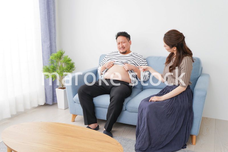 夫の体型を指摘する妻