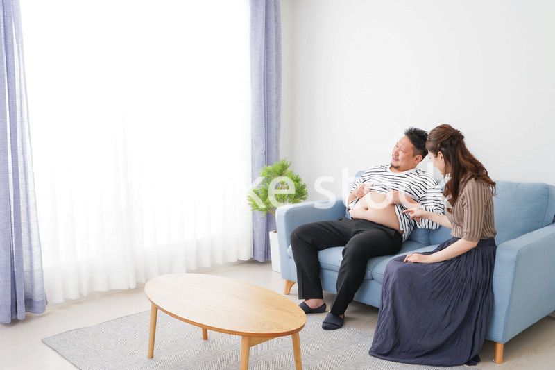 夫の体型を指摘する妻