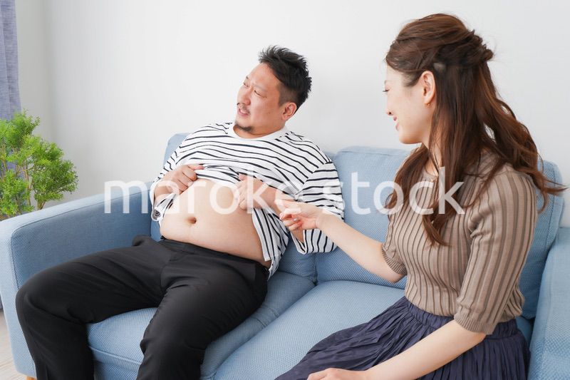 夫の体型を指摘する妻