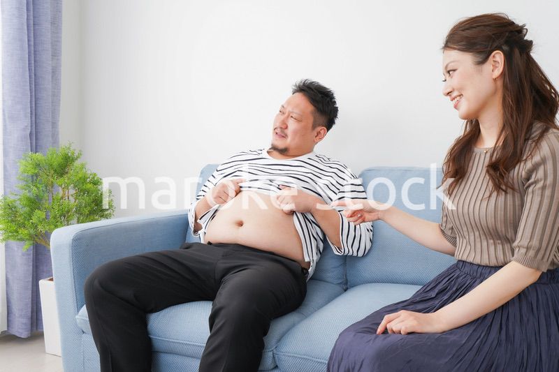 夫の体型を指摘する妻
