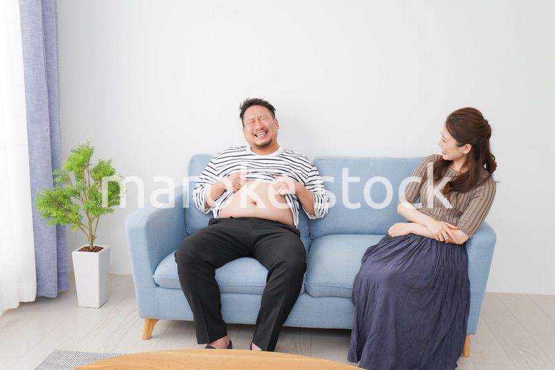 夫の体型を指摘する妻