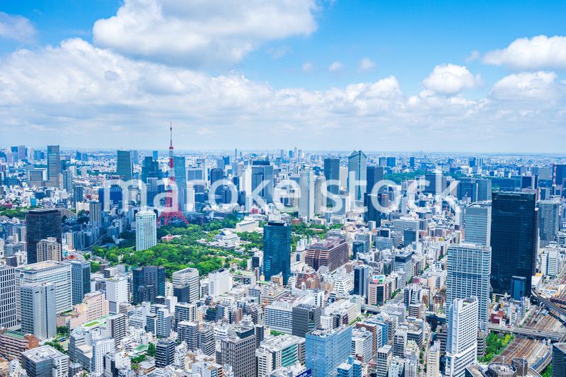 東京都心部 ヘリコプター空撮写真