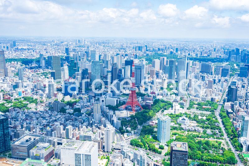 東京都心部 ヘリコプター空撮写真