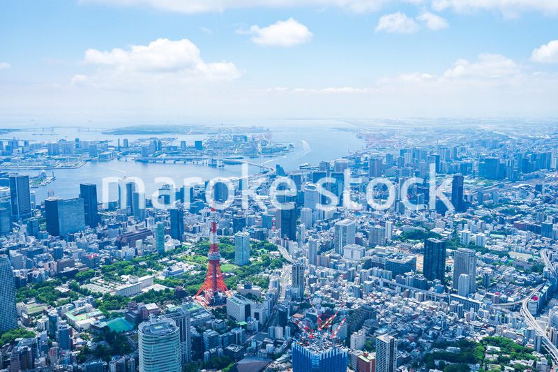 東京都心部 ヘリコプター空撮写真