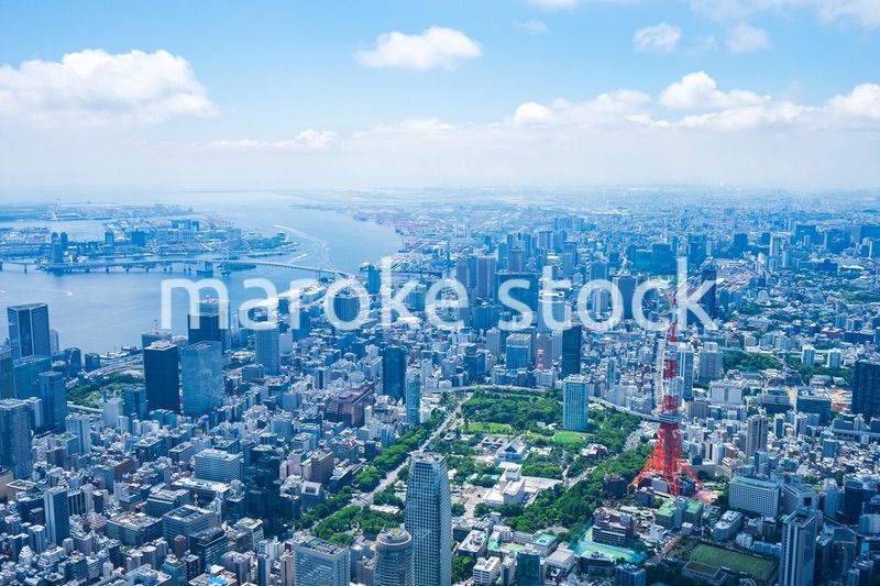 東京都心部 ヘリコプター空撮写真