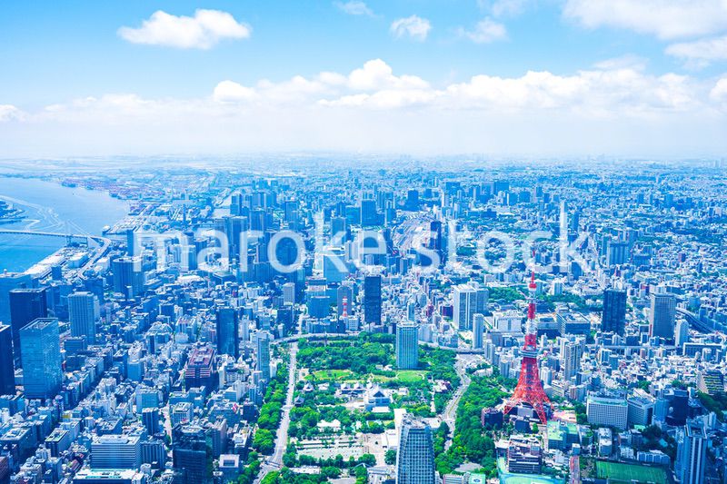 東京都心部 空撮写真