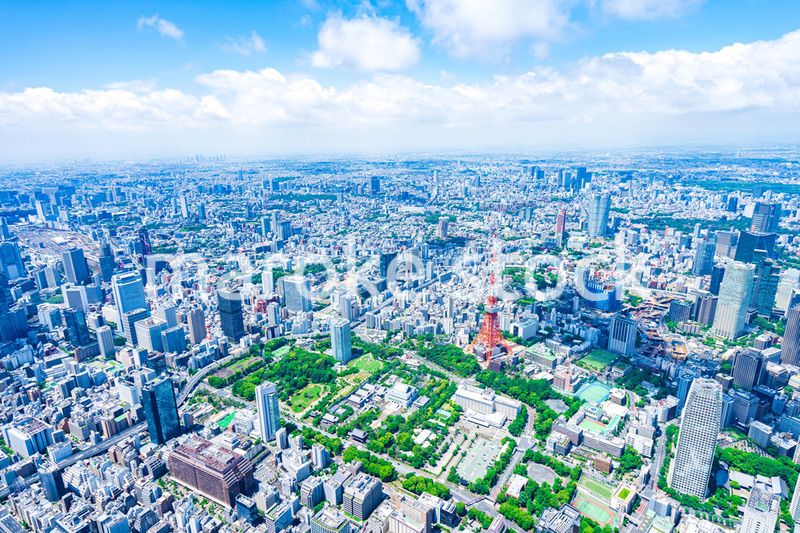 東京都心部 空撮写真