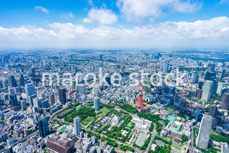 東京都心部 ヘリコプター空撮写真