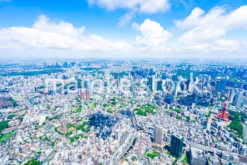 東京都心部 空撮写真