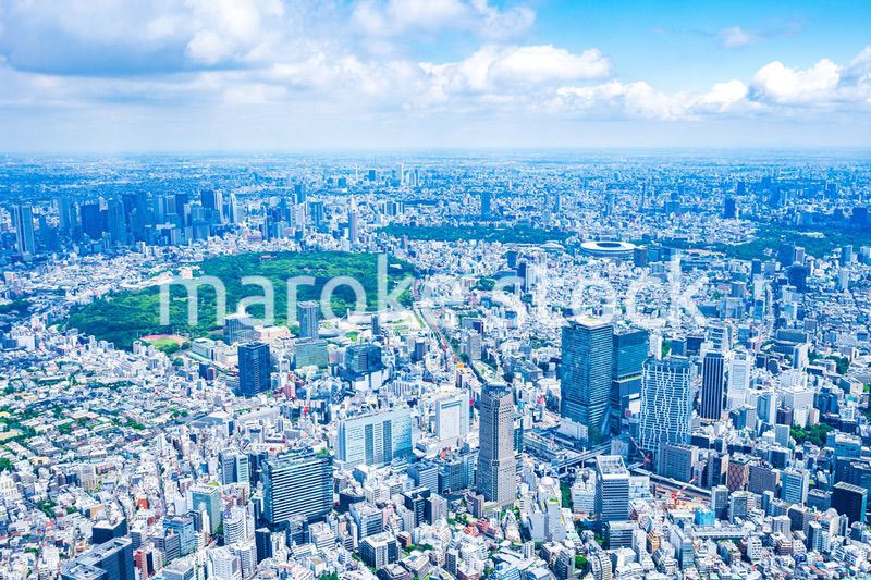 渋谷・青山・六本木・空撮写真