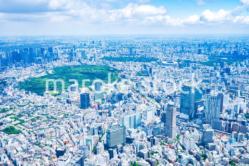 渋谷・青山・六本木・空撮写真