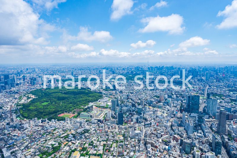 東京都心部 ヘリコプター空撮写真