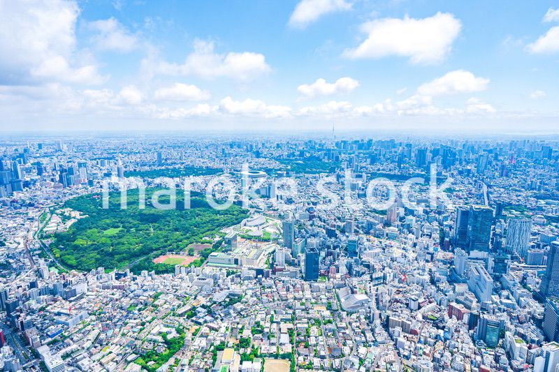 渋谷・青山・六本木・空撮写真