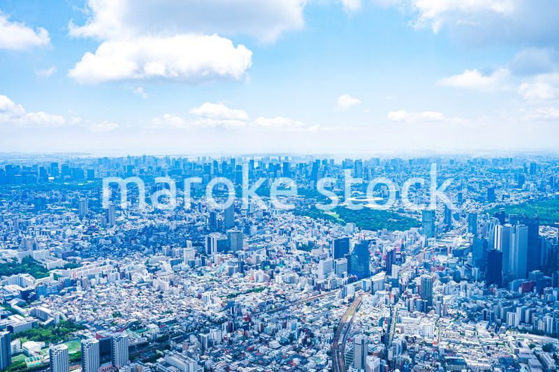 東京都心部・空撮写真