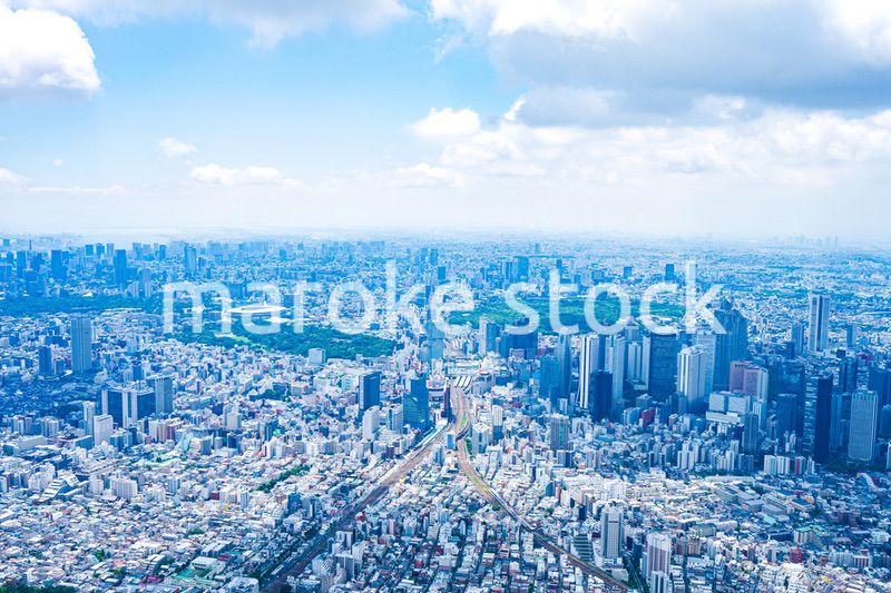 東京都心部・空撮写真