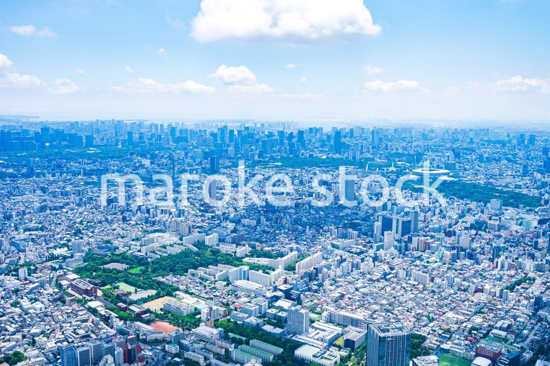 東京都心部・空撮写真