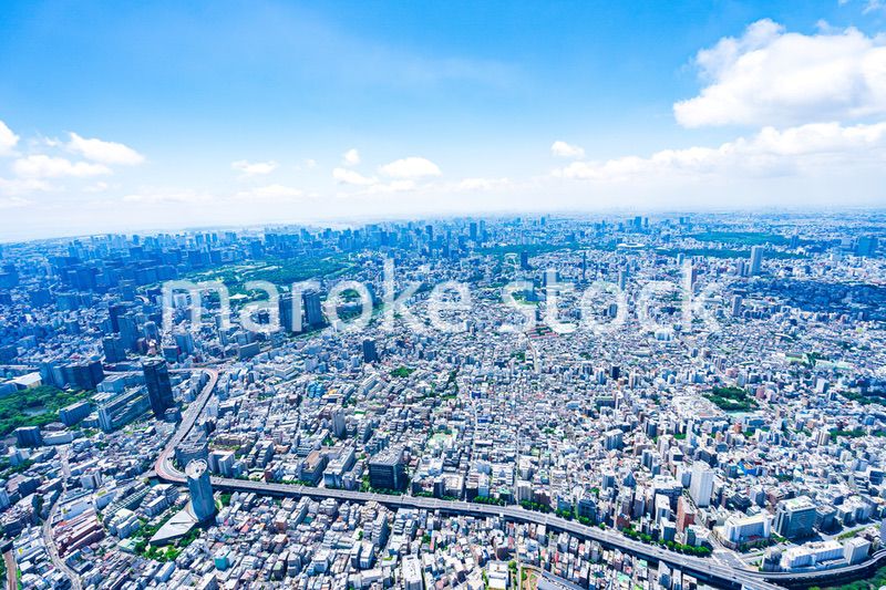 東京都心部・空撮写真