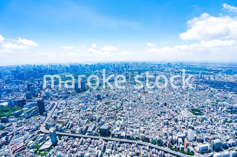 東京都心部・空撮写真