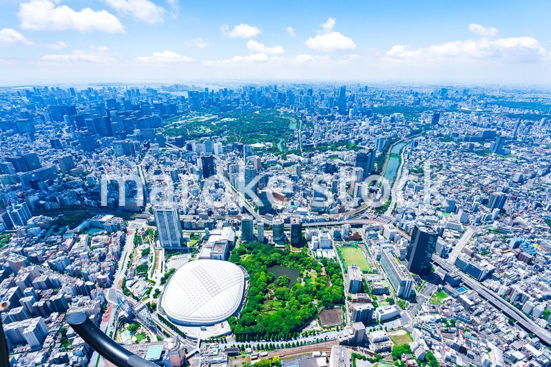 東京ドーム・空撮写真