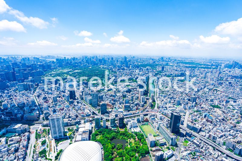 東京ドーム・空撮写真