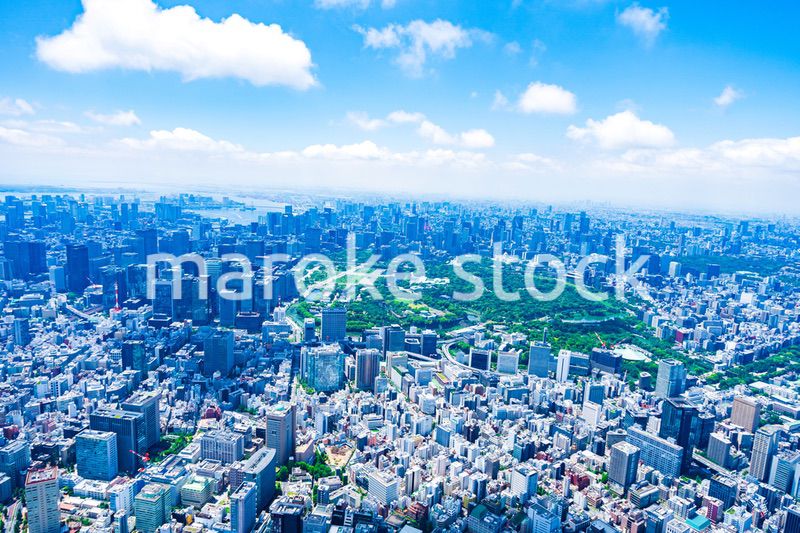 東京都心部 空撮写真