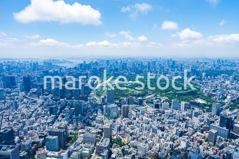 東京都心部 ヘリコプター空撮写真