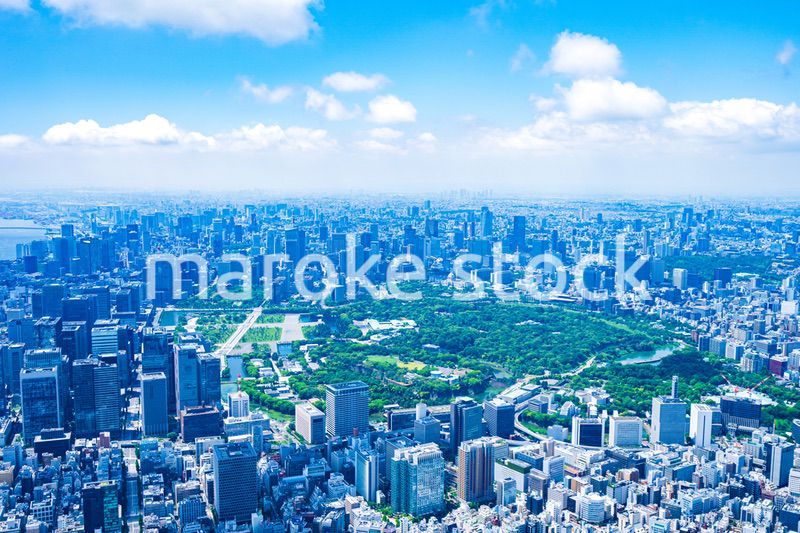 東京都心部 空撮写真