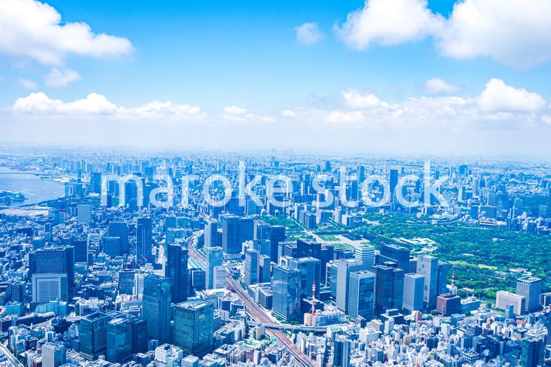 東京都心部 空撮写真