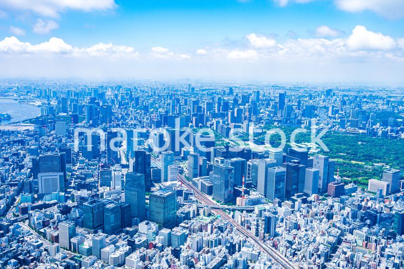 東京都心部 空撮写真