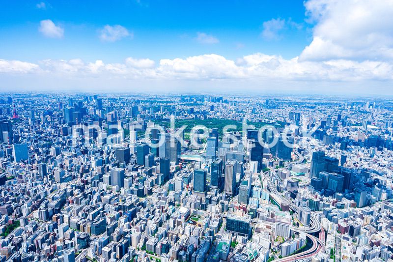 丸の内・空撮写真
