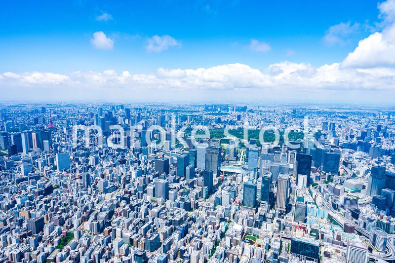 丸の内・空撮写真