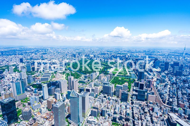 丸の内・空撮写真