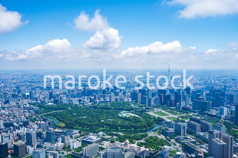東京都心部 ヘリコプター空撮写真