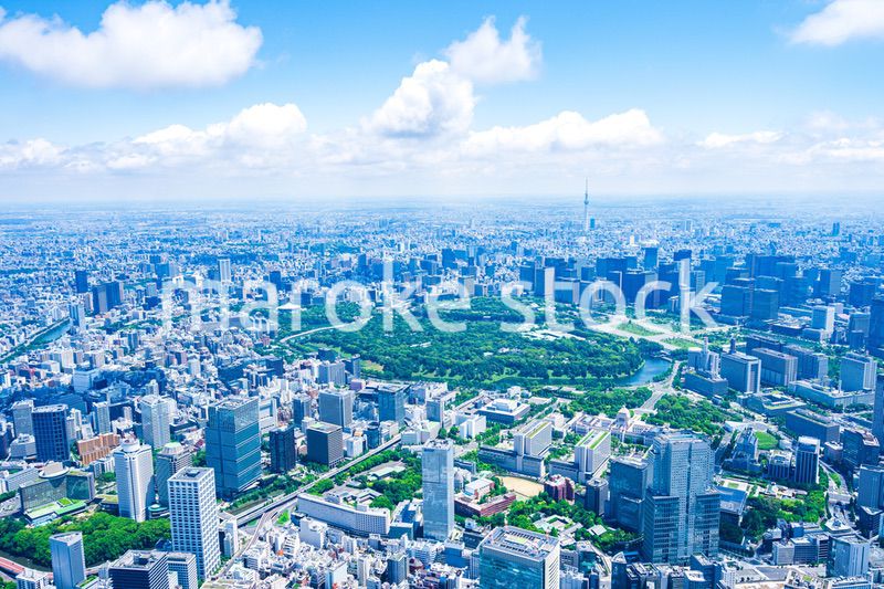 皇居空撮写真