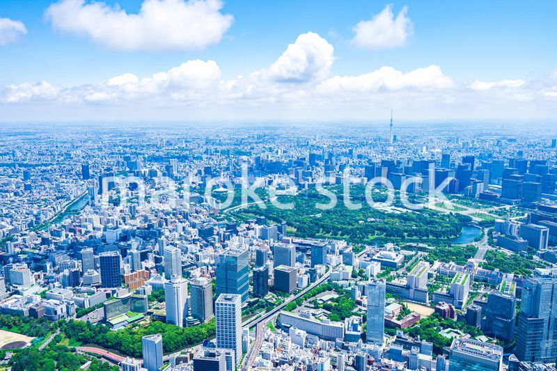 皇居空撮写真