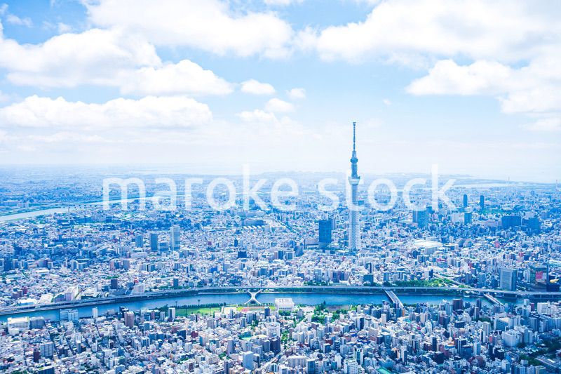 東京スカイツリー・空撮写真