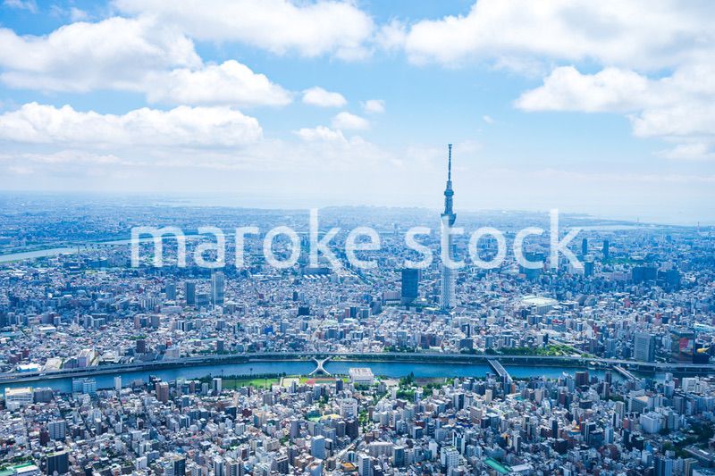 東京都心部 ヘリコプター空撮写真