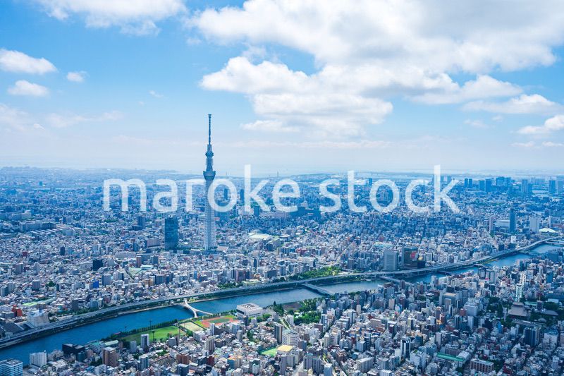 東京都心部 ヘリコプター空撮写真