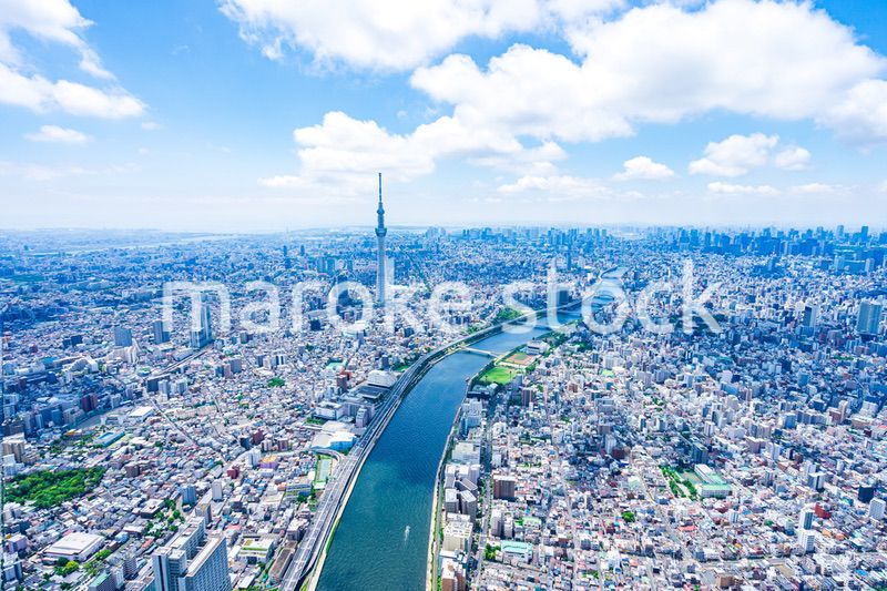東京スカイツリー・空撮写真