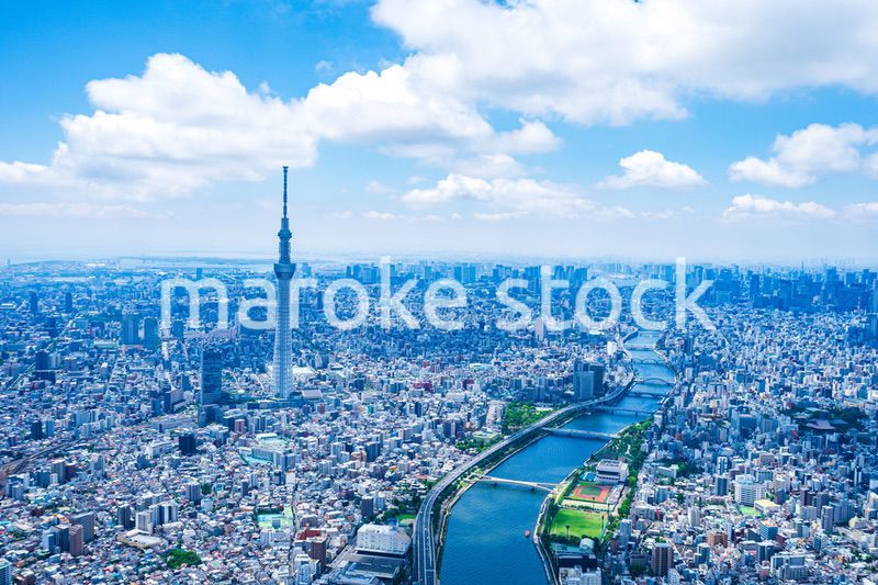 東京スカイツリー・空撮写真