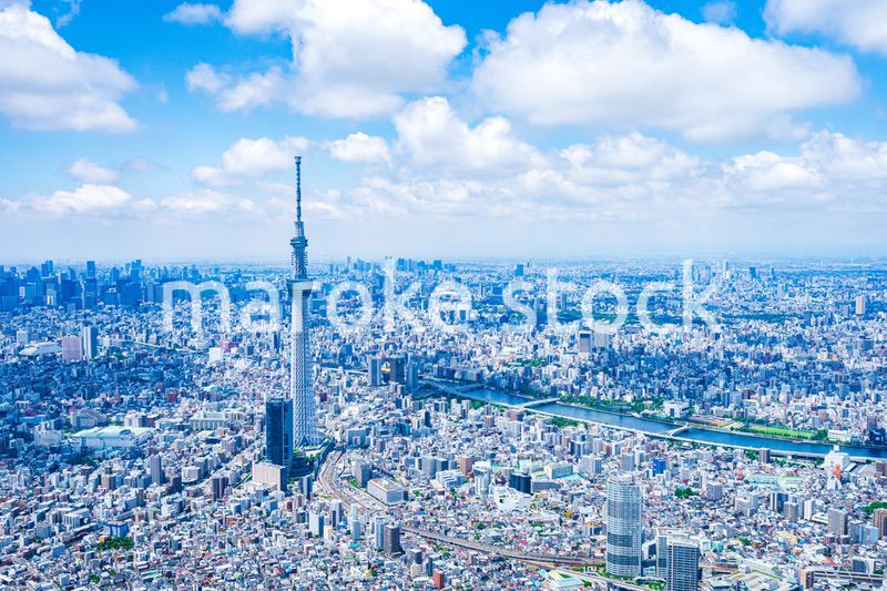 東京スカイツリー・空撮写真