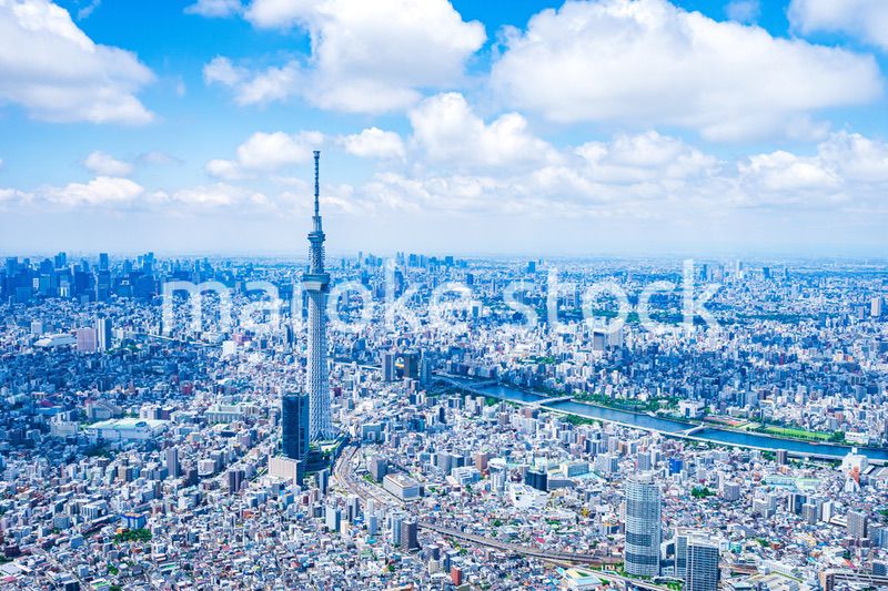 東京スカイツリー・空撮写真