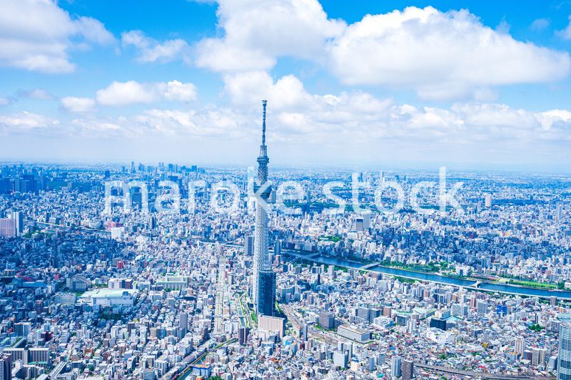 東京スカイツリー・空撮写真