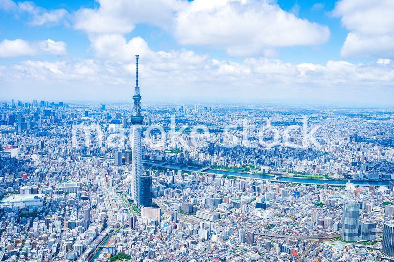 東京スカイツリー・空撮写真